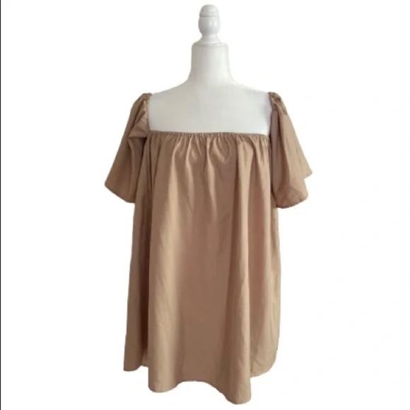 love J Off The Shoulder Dress in Tan Size M - Picture 1 of 4